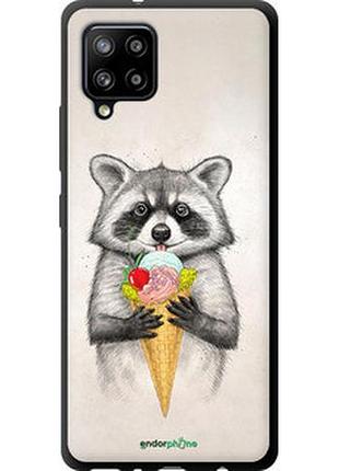 Чехол на samsung galaxy a42 a426b енотик с мороженым "4602b-2098-2448"