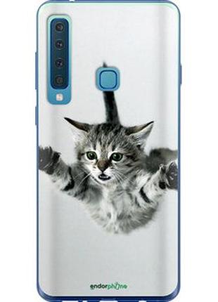 Чехол на samsung galaxy a9 (2018) летящий котёнок "2322u-1503-2448"