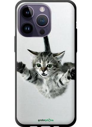 Чехол на iphone 14 pro max летящий котёнок "2322b-2667-2448"