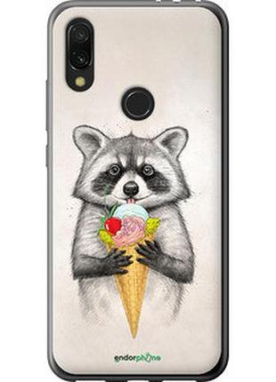 Чехол на xiaomi redmi 7 енотик с мороженым "4602u-1669-2448"
