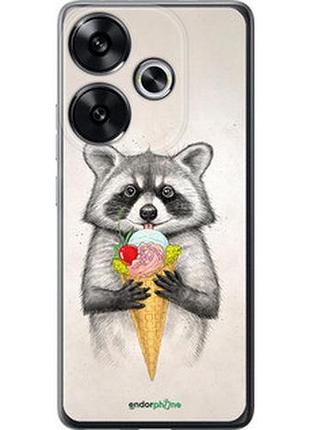 Чехол на xiaomi poco f6 енотик с мороженым "4602u-3754-2448"