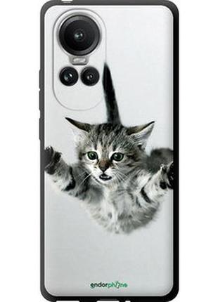 Чехол на oppo reno10 pro летящий котёнок "2322b-3109-2448"