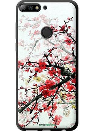 Чехол на huawei y7 prime 2018 цветущий куст "831b-1509-2448"
