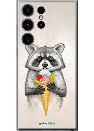 Чехол на samsung galaxy s24 ultra енотик с мороженым "4602u-3389-2448"