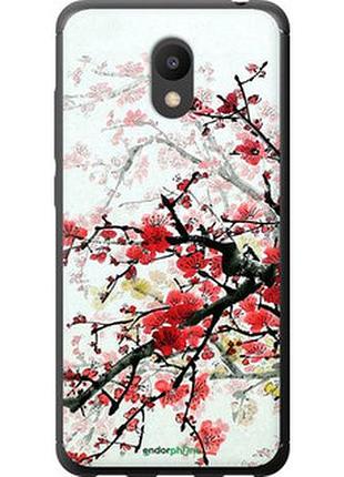 Чехол на meizu m6 цветущий куст "831t-1349-2448"