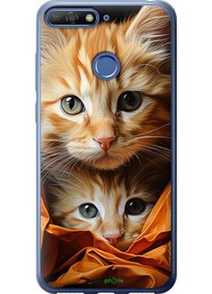 Чехол на huawei y6 prime 2018 котики 2 "5664t-1441-2448"