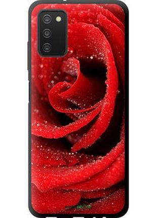 Чехол на samsung galaxy a03s a037f красная роза "529b-2381-2448"