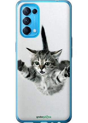 Чехол на oppo find x3 lite летящий котёнок "2322u-2299-2448"
