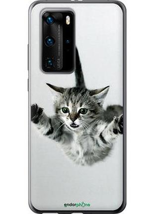 Чехол на huawei p40 pro летящий котёнок "2322u-1839-2448"