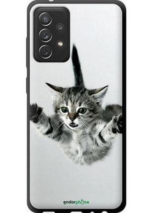 Чехол на samsung galaxy a72 a725f летящий котёнок "2322b-2247-2448"