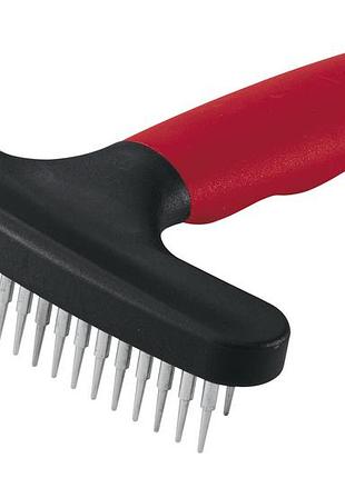 Расческа для собак со средней и длинной шерстью ferplast gro 5850 двухрядная с частыми зубьями