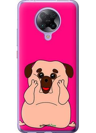 Чехол на xiaomi redmi k30 pro весёлый мопс "4908t-1899-2448"
