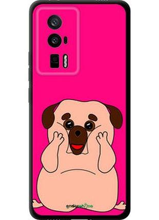 Чохол на xiaomi poco f5 pro 5g веселий мопс "4908b-3193-2448"