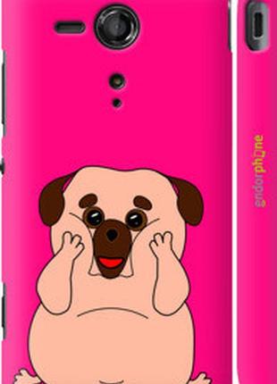 Чехол на sony xperia sp m35h весёлый мопс "4908c-280-2448"