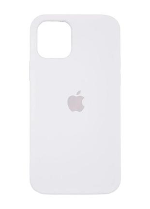 Чохол для iphone 11 pro max силіконовий з логотипом яблуко soft touch закритий низ білий