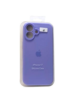 Чехол силиконовый для телефона iphone 17 silicone case orig full camera №47 lilac 4you