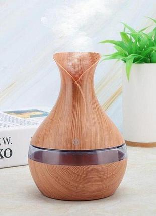 Увлажнитель воздуха c подсветкой 7 цветов aroma air 300мл, светлое дерево