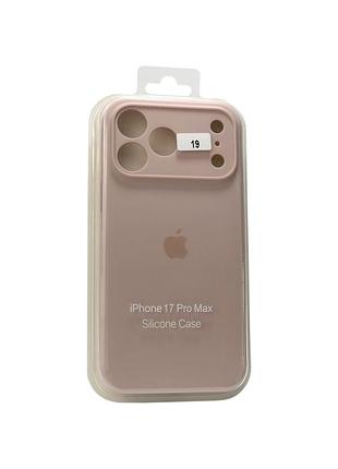 Чохол силіконовий для iphone 17promax silicone case orig full camera no19 pink sand 4you