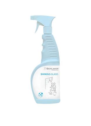Профессиональное средство для мытия зеркал и стекла «shining glass» серии bonlaver™, 650 мл