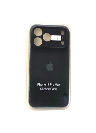 Чохол силіконовий для iphone 17promax silicone case orig full camera no18 black 4you