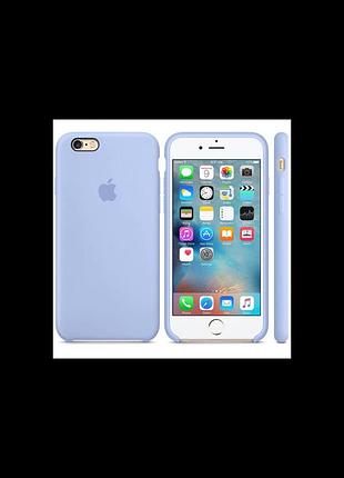 Чехол для iphone 6s силиконовый с микрофиброй soft touch открытый низ silicone case periwinkle