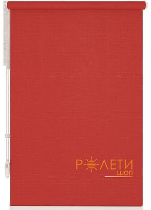Ролета тканевая е-mini лен 888 красный / 600 мм