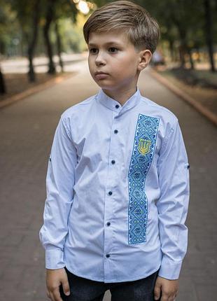 Рубашка varetti вышитая для мальчика 12-16 лет , белый ,170