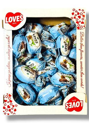 Набор конфет в глазури «loves» afl кокос 1кг