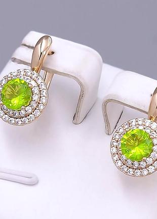 Серьги женские медзолото xuping jewelry 18k. 1,9 см.