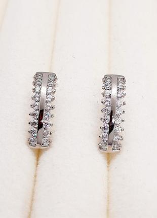 Серьги классические xuping jewelry, роди. 1,9 см.