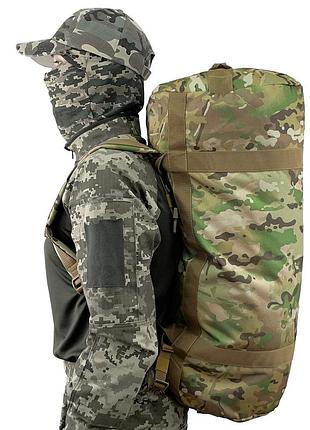 Тактическая сумка - баул 90 л мультикам cordura 1000 d melgo
