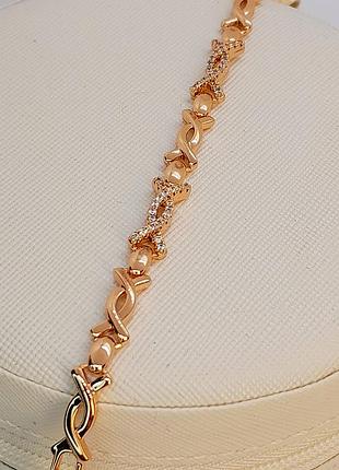 Браслет з медичного золота xuping 18k. 19 см.