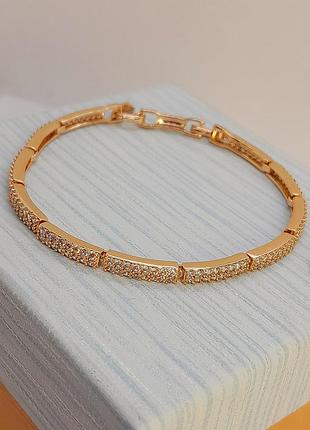 Браслет жіночий з медичного золота xuping 18k. 16,5 см+2 см.