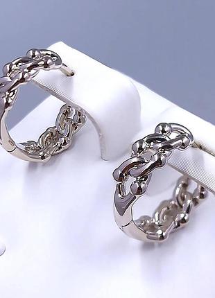 Серьги колечка xuping jewelry, роди. 1,5 см.