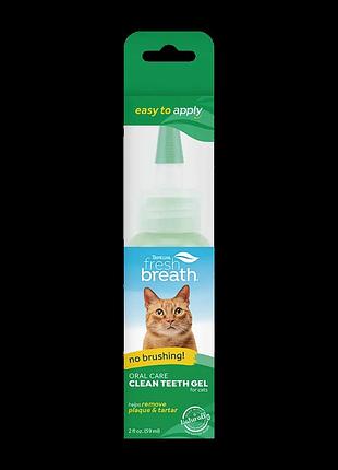 Гель для ухода за полостью рта tropiclean "свежее дыхание" (no brush) для кошек, 59 мл