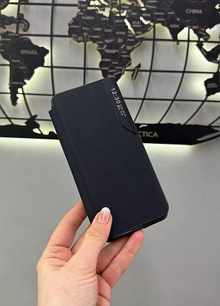 Якісний чохол-книжка для xiaomi redmi note 10, захисний чохол-книжка для телефона редмі note 10 (чорний)