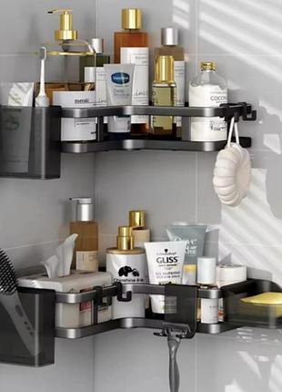 Кутова полиця для ванної corner shower caddy (набір 2 шт) – варіант 2