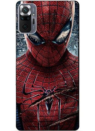 Силиконовый бампер чехол для xiaomi redmi note 10 pro с рисунком spider man 2