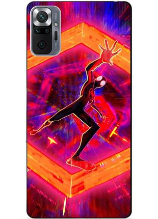 Силиконовый бампер чехол для xiaomi redmi note 10 pro с рисунком spider man 4