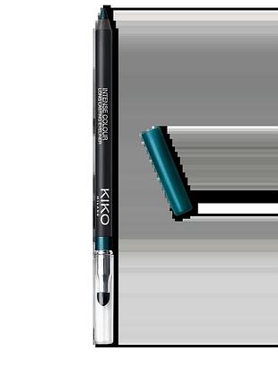 Стойкий карандаш для внешних контуров глаз kiko milano intense colour long lasting eyeliner 08 metallic emerald