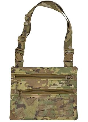 Тактическая однолямочная сумка на плечо melgo, мультикам cordura 1000 d