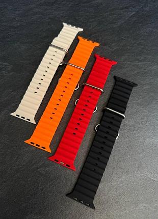 Комплект ремешков ocean band на apple watch 49/46/45/44/42 мм разние цвета