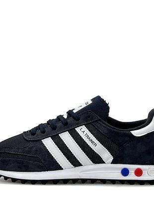 Adidas la trainer dark grey white 9
