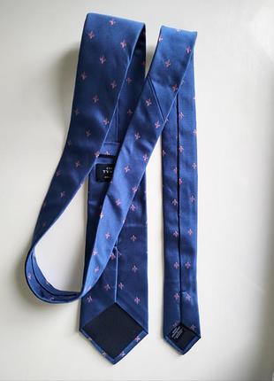 Синий галстук галстук charles tyrwhitt с принтом французская лилия