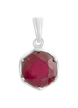 Серебряная подвеска высокогокачества с рубином 3.925ct (2157939)