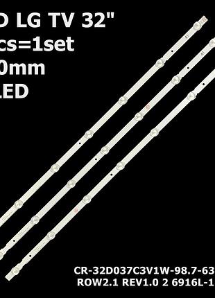 Підсвітка lg 32ln541v 32ln540v b1 / b2-type 6916l-1438a lc320due sf r1, 6916l-1106a 1295a 3 шт.