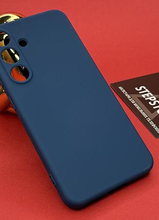 Чехол для samsung s25 силиконовый с микрофиброй матовый с закрытой камерой противоударный