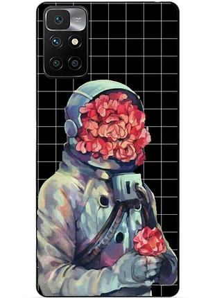 Силіконовий бампер чохол для xiaomi redmi note 11 з малюнком букет квітів
