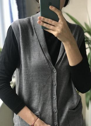 Шерстяная жилетка винтаж новая tela bianca