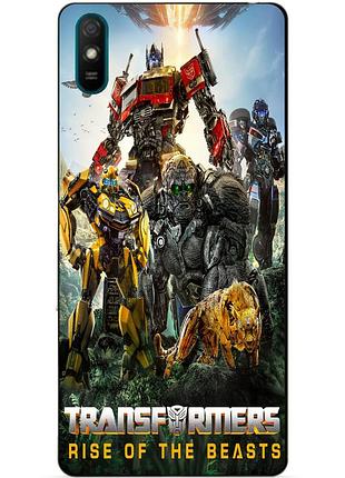 Чехол силиконовый бампер для xiaomi redmi 9a звероботы трансформеры transformers